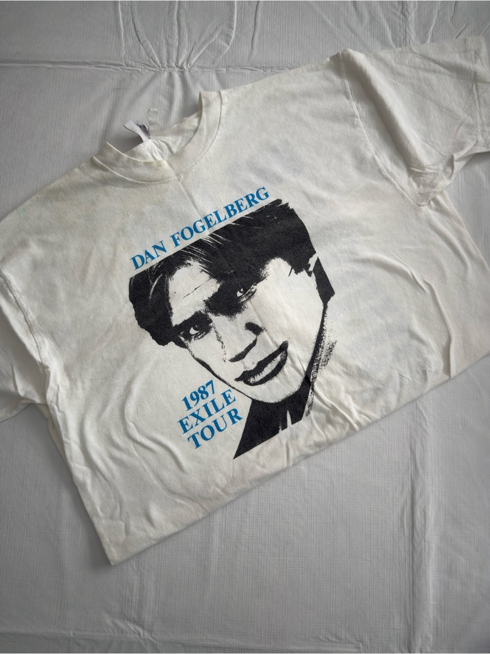 Dan Fogelberg 1987 Exile Tour White Graphic Tee
